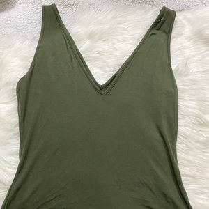 olive green tank top